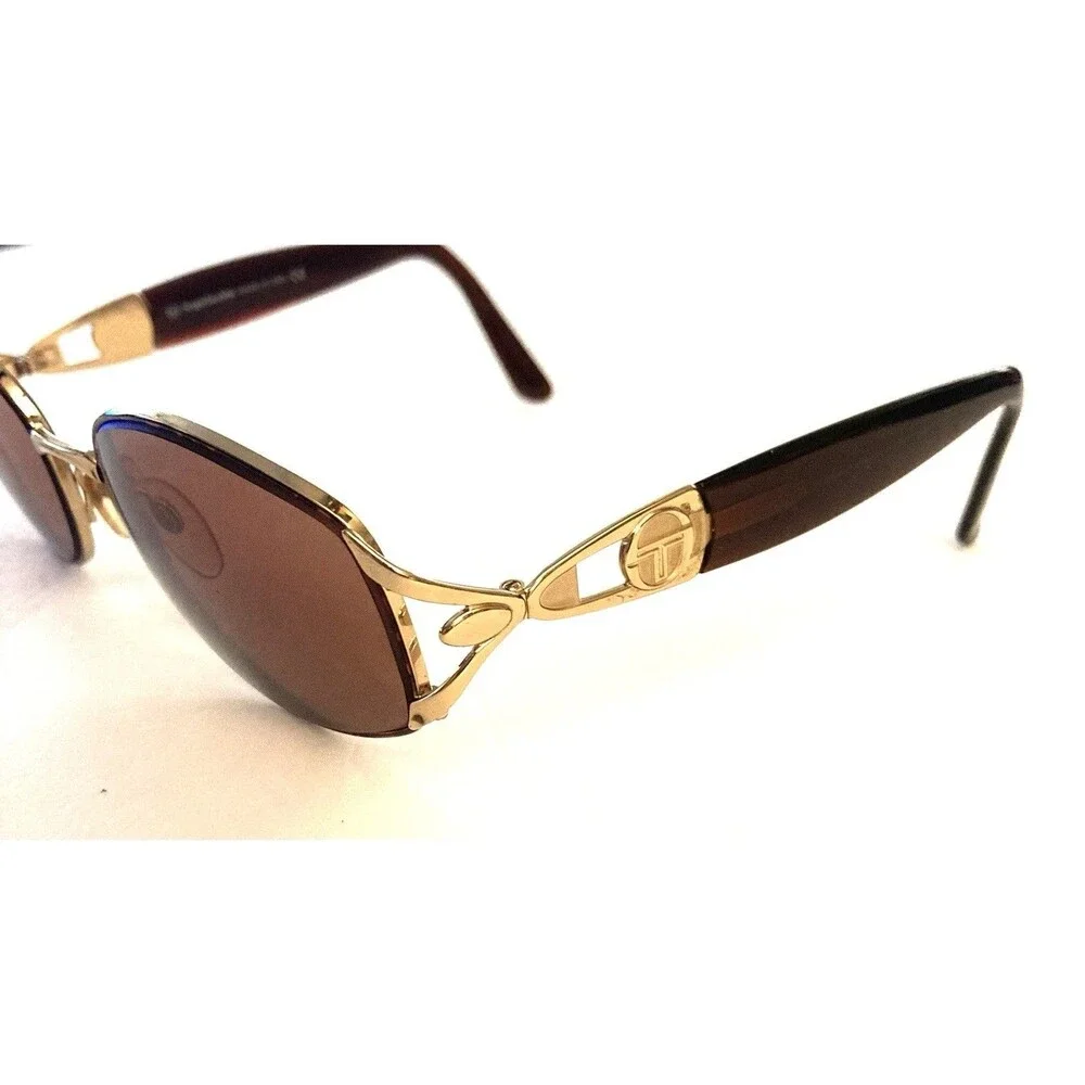 Vintage Sergio Tacchini ST1047-S Obal Tortoise Gold Eyeglass FRAMES ONLY Italy